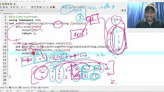 Code Of Finding Substring of a String using Recursion - C++ Programming - Part 2
