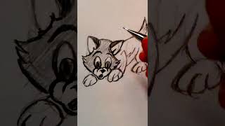 How to Draw Cat😱 Step by Step Sketch Tutorial 😲 Cat Drawing for beginners 😍 #shorts