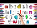 How to draw small Letters for Children - Teaching Writing ABC for Preschool - Alphabet for Kids