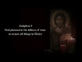 10.24.22 Vespers, Monday Evening Prayer of the Liturgy of the Hours