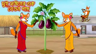 দুই স্বতিনের এক বেগুন গাছ | Dui Sotiner Ak Begun Gach | Fox Cartoon | Rupkothar Golpo Bangla Cartoon