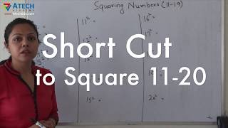Square and Square Root Shortcut Tricks 11 to  20 - Math Shortcut Tricks
