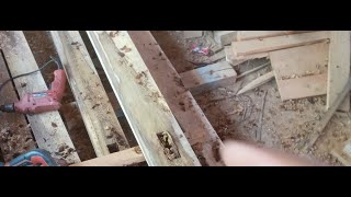 process of breaking down gazebo beams