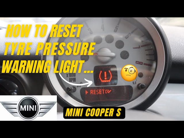 Mini Cooper Tyre Pressure Warning Light Reset 2017 | Shelly Lighting