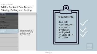 Tutorial 3: Filtering, Sorting, and Drilling in Contract Data Reports
