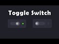 Create toggle switch button with html and css | Toggle switch