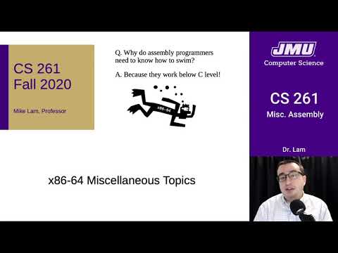 JMU CS261 15 Assembly Miscellaneous Part 01 - Arrays - YouTube