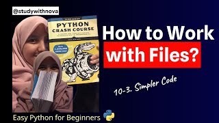 #69 Let's Code Python Crash Course | studywithnova
