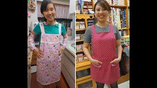 清秀佳人布坊 - 手作教學 - 平面式與有腰身圍裙的製圖  apron drawing