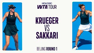 Ashlyn Krueger vs. Maria Sakkari | 2025 Beijing Round 1 | WTA Match Highlights