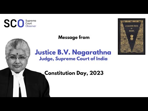 Justice B.V. Nagarathna’s Message On Constitution Day, 2023 - YouTube