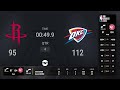 Rockets vs Thunder | NBA Regular Season on TNT Live Scoreboard