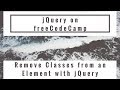 Remove Classes from an Element with jQuery, jQuery in freeCodeCamp