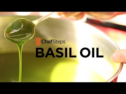 Basil oil recipe from Tasty