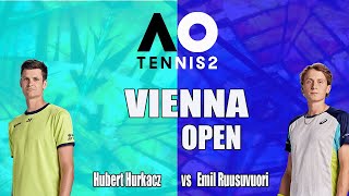 Hubert Hurkacz          vs   Emil Ruusuvuori          | 🏆 ⚽ Vienna Open    (27/10/2022) 🎮  ao tennis