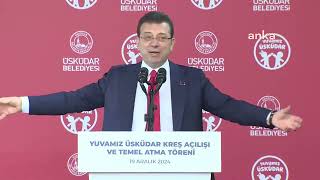 Ekrem İmamoğlu, Yuvamız Üsküdar kreş açılışı ve temel atma töreninde konuşuyor | İstanbul