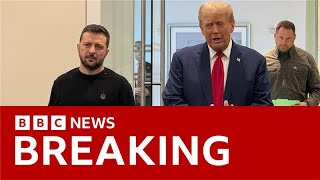 Trump calls Zelensky a 'dictator' as he hits back at 'disinformation' criticism | BBC News