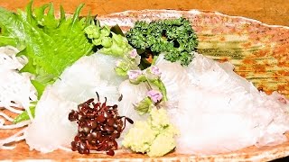 若狭湾天然活魚料理 「大将」【ひらめのお造り】小野駅