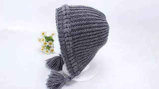 娟娟编织 编织方法独特造型好看的麻花辫帽子第二集Step by step .DIY Tutorial  crochet a beautiful hat  Part.2