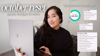 OCTOBER RESET ROUTINE 🍂 *personal & business* goal setting, budget with me
