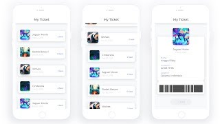 My Ticket App - UI Design Animation InVision Studio Tutorial