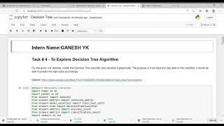 Task#4 - To Explore Decision Tree Algorithm