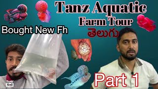 PART-1 😍vvip SRD and KML flowerhorns 😍|| TANZ AQUATICS FARM TOUR || buying a new Flowerhorn 🤩 nitish