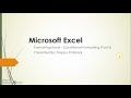 MS Excel Formatting (Part II) Applying Conditional Formatting in Microsoft Excel