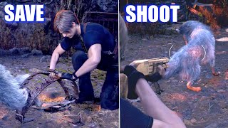 Save the Dog vs Shoot the Dog - Resident Evil 4 Remake
