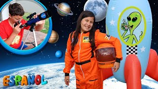 Maria Clara y JP exploran el espacio y aprenden cómo funciona el sistema solar 🚀🌎