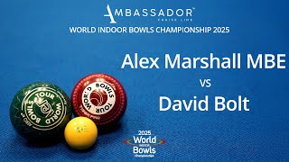 World Indoor Bowls Championship 2025 Alex Marshall MBE vs David Bolt - Day 7 Match 5