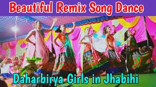 New Tharu Bhojpuri Hindi Remix Stage Dance Daharbirya Girls in Jhabihi Kailali 2080
