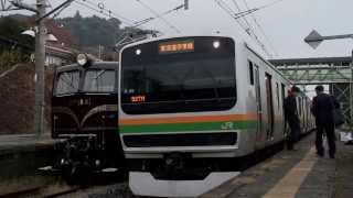 EF58 61 ゆとり　EF64 39 根府川駅付近にて　2006.11.16