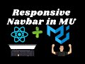 Material UI with React js  #9  Responsive Navbar
