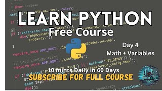 "Python Variables & Math Operations Explained โ Start Coding Like a Pro!" Day 4 #pythonprogramming
