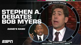 Stephen A. DEBATES Bob Myers on Dame's ranking among East players | NBA Countdown
