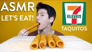 ASMR 7 Eleven Taquitos (No Talking) CRUNCHY CHEWY Eating Sounds