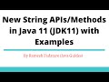New String APIs/Methods in Java 11 (JDK11) with Examples