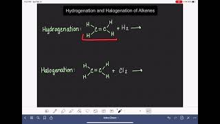 15: Hydrogenation and halogenation of alkenes