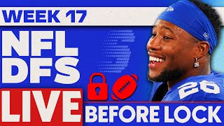 NFL DFS Live Before Lock | Week 17 NFL DFS Picks for DraftKings & FanDuel