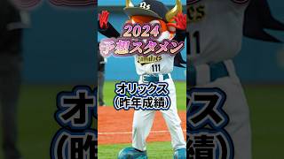 2024 予想スタメン 昨年成績【オリックス】#野球 #プロ野球 #npb #開幕戦 #オリックスバファローズ