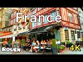 Rouen France🇫🇷, A Walk in ROUEN - 4K HDR fps60 [4K] relaxing WALKING TOURS, summer day in Rouen