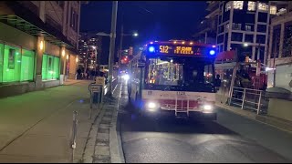 512 TTC Buses on St. Clair Avenue West (November, 2021)