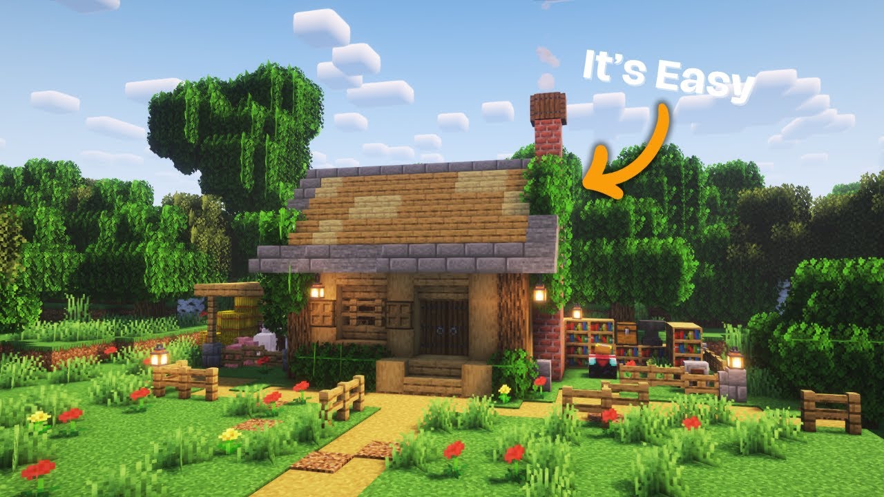 Minecraft Easy Starter Houseёяпа Tutorial Youtube
