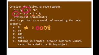 String Objects (concatenation) Example Problem - AP Computer Science A