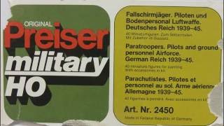 Preiser 1/87 HO Fallscirmjager pilots ground personel Kit# 2450