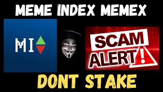 MEME INDEX MEMEX  PRESALE COIN CRYPTO SCAM UPDATE NEWS LEGIT CLAIMING LAUNCH WALL