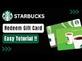 How To Redeem Starbucks Gift Card Online - Use Starbucks Gift Card !