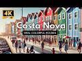 Costa Nova, Portugal A Walking Tour in [4K 60fps] Colorful Houses and Paradise Beaches