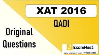 XAT 2016 Solutions | QADI | Previous Year Paper | Original Questions | MBA | XAT PYQ